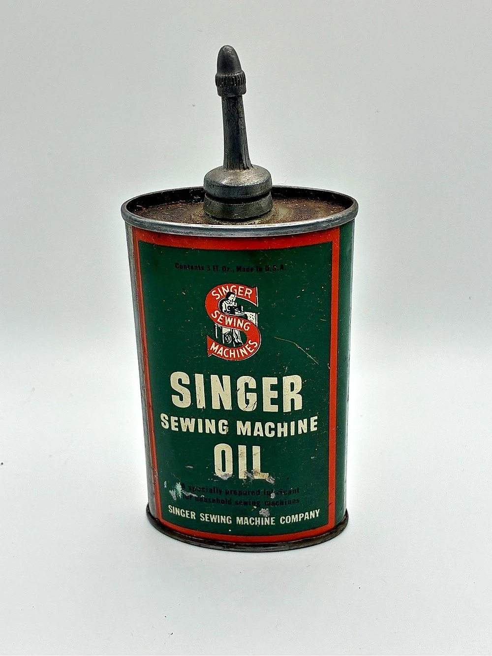 Singer Vintage Singer Sewing Machine Oil Can 3 fl oz Vintage Sewing Machine Oil